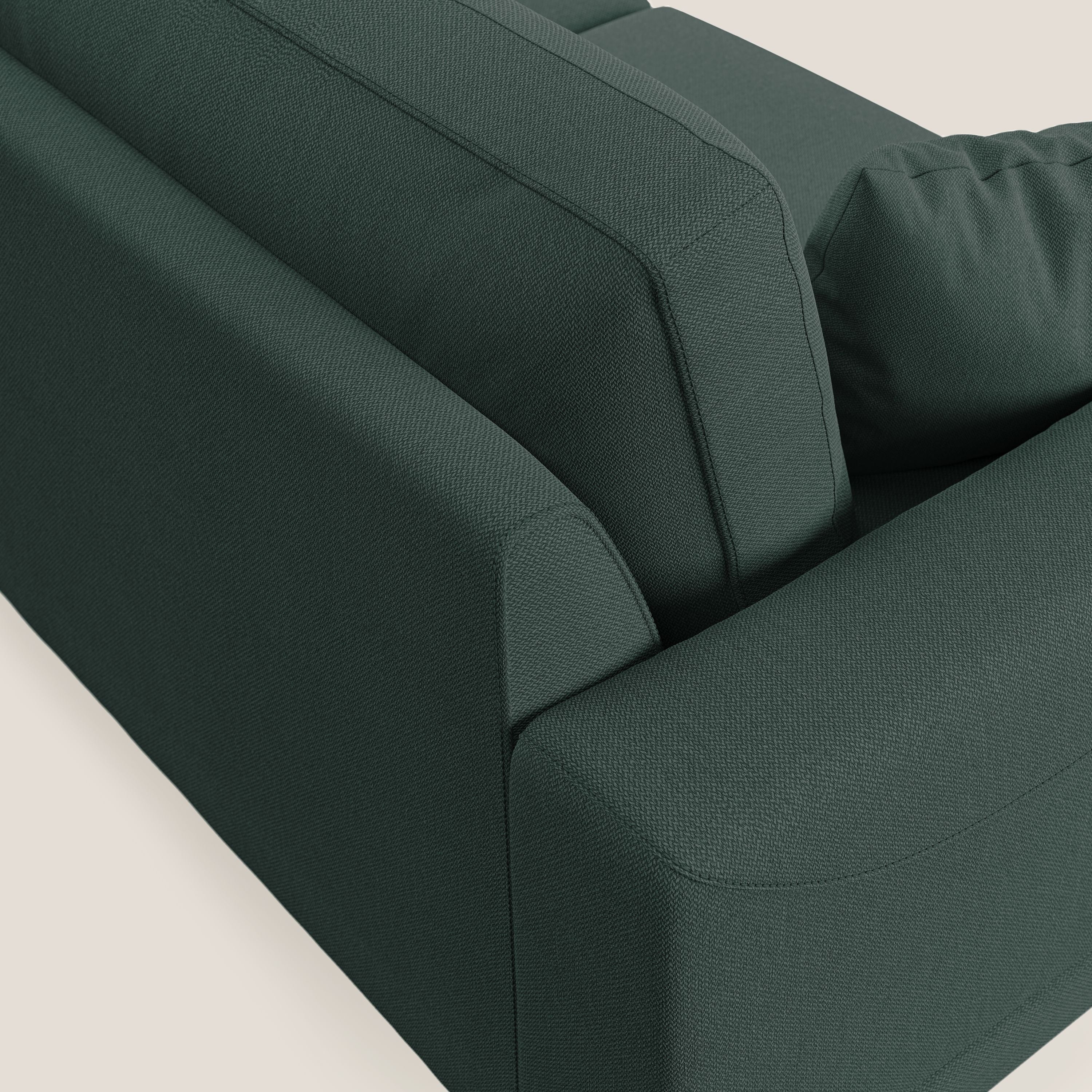 Dorian divano moderno in tessuto morbido antimacchia T05 verde - divitt.sbs
