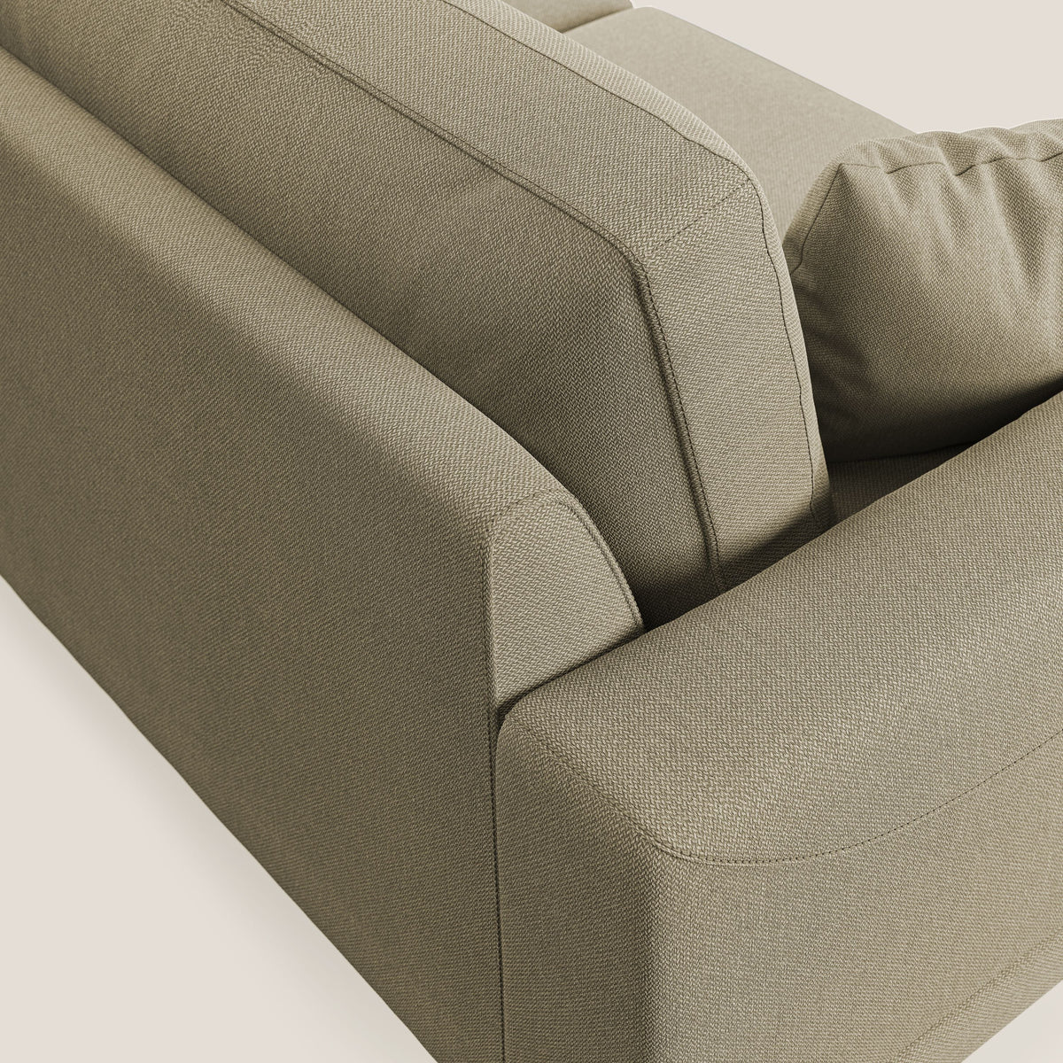Dorian divano moderno in tessuto morbido antimacchia T05 cammello - divitt.sbs