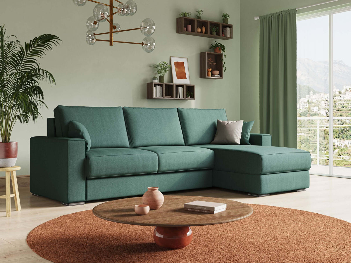Shop online Dream Divano letto angolare in tessuto smacchiabile T05 panna - divitt.sbs