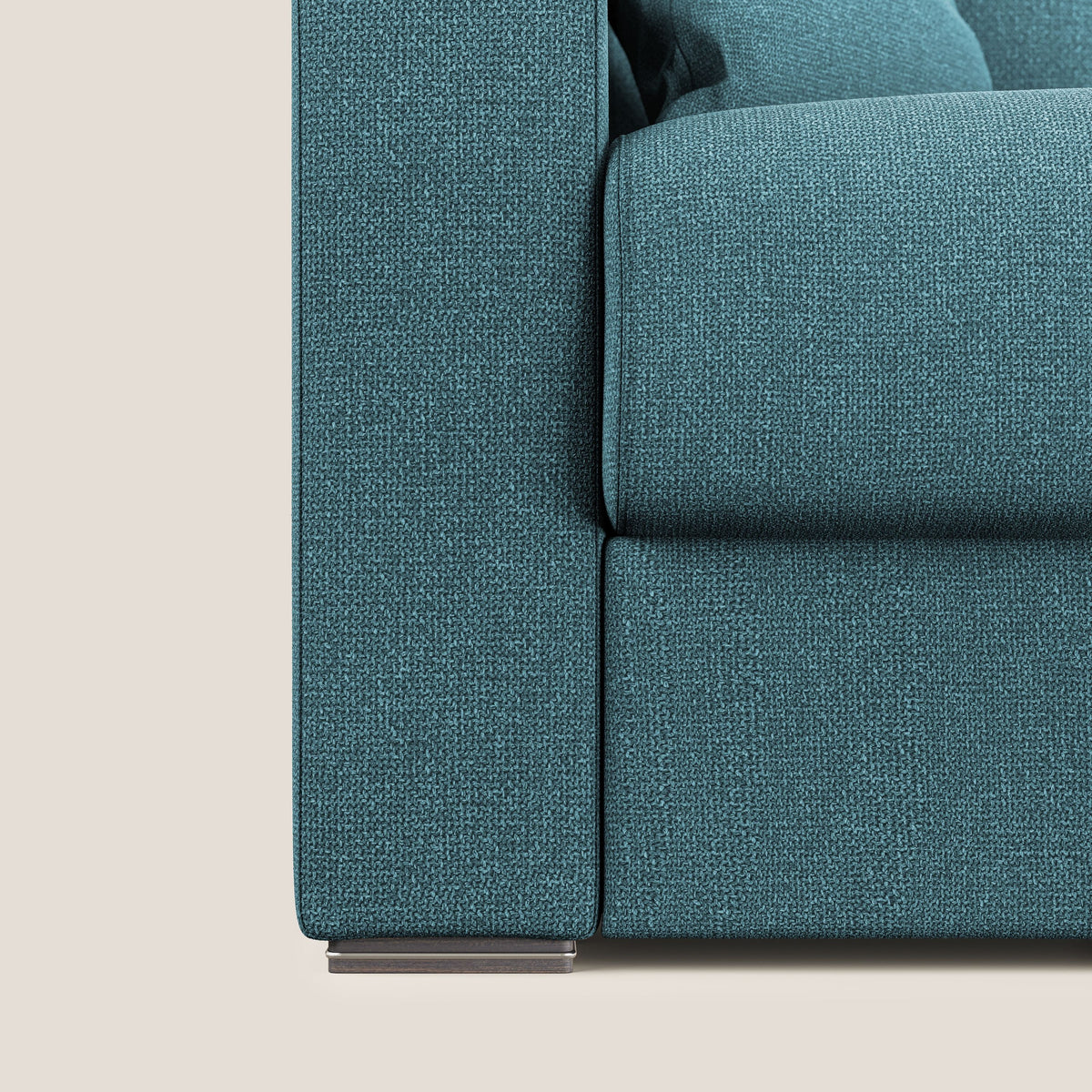 Best Divano letto angolare con penisola in tessuto smacchiabile QuickClean T08 azzurro - divitt.sbs