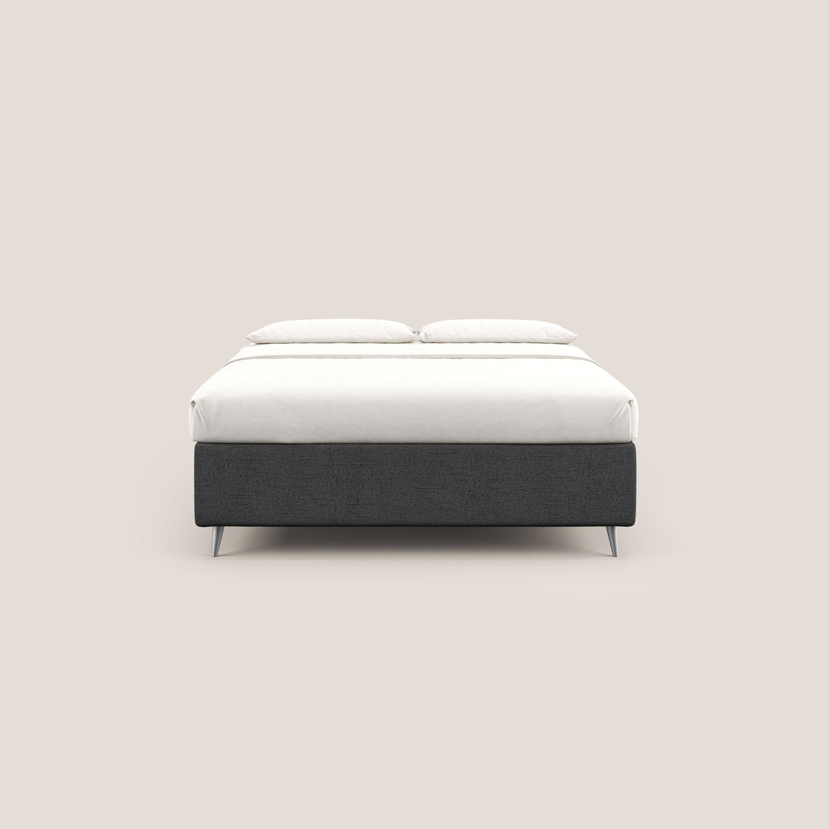 Febe sommier compatto con grande capienza del contenitore in tessuto impermeabile T03 grigio - divitt.sbs