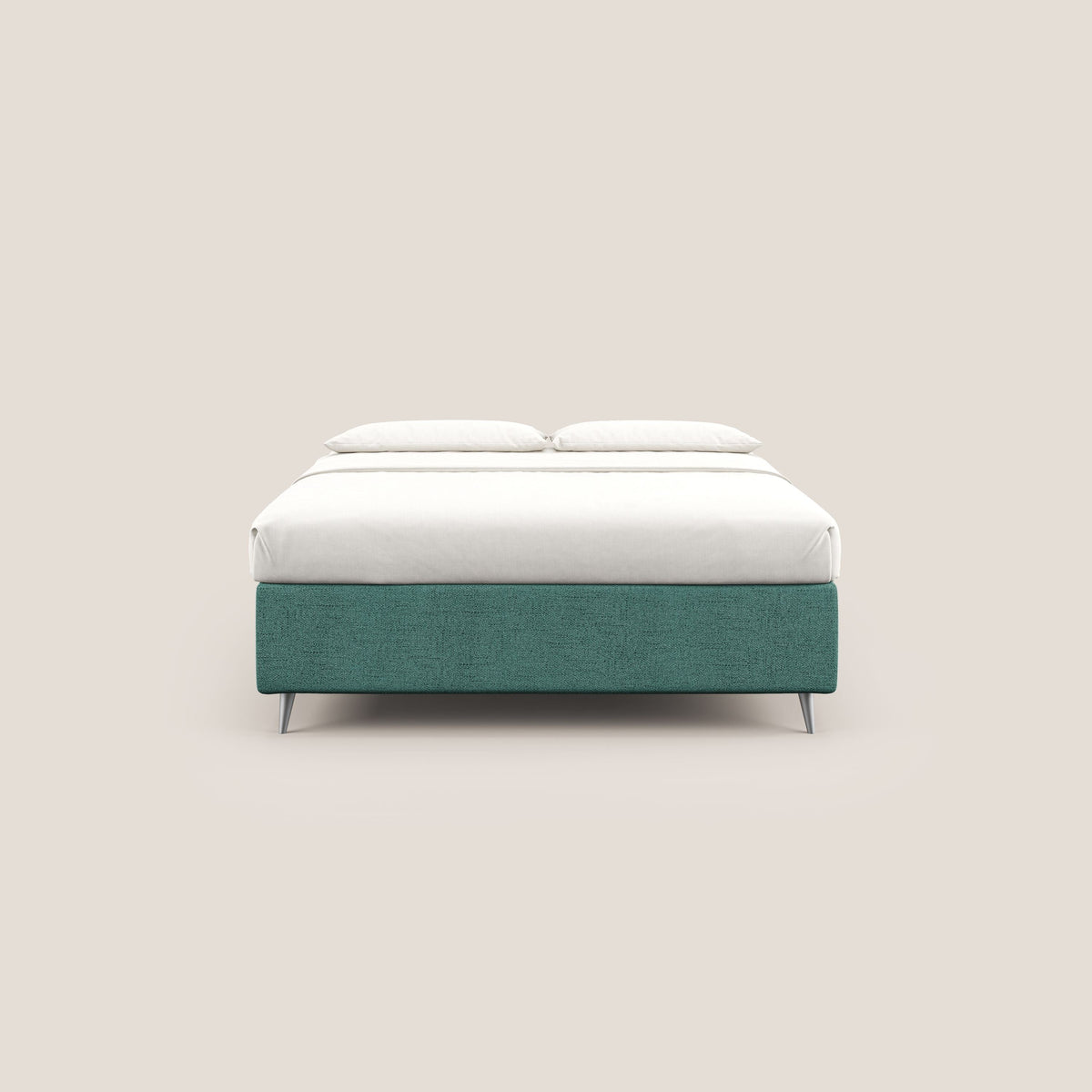 Febe sommier compatto con grande capienza del contenitore in tessuto impermeabile T03 verde acqua - divitt.sbs