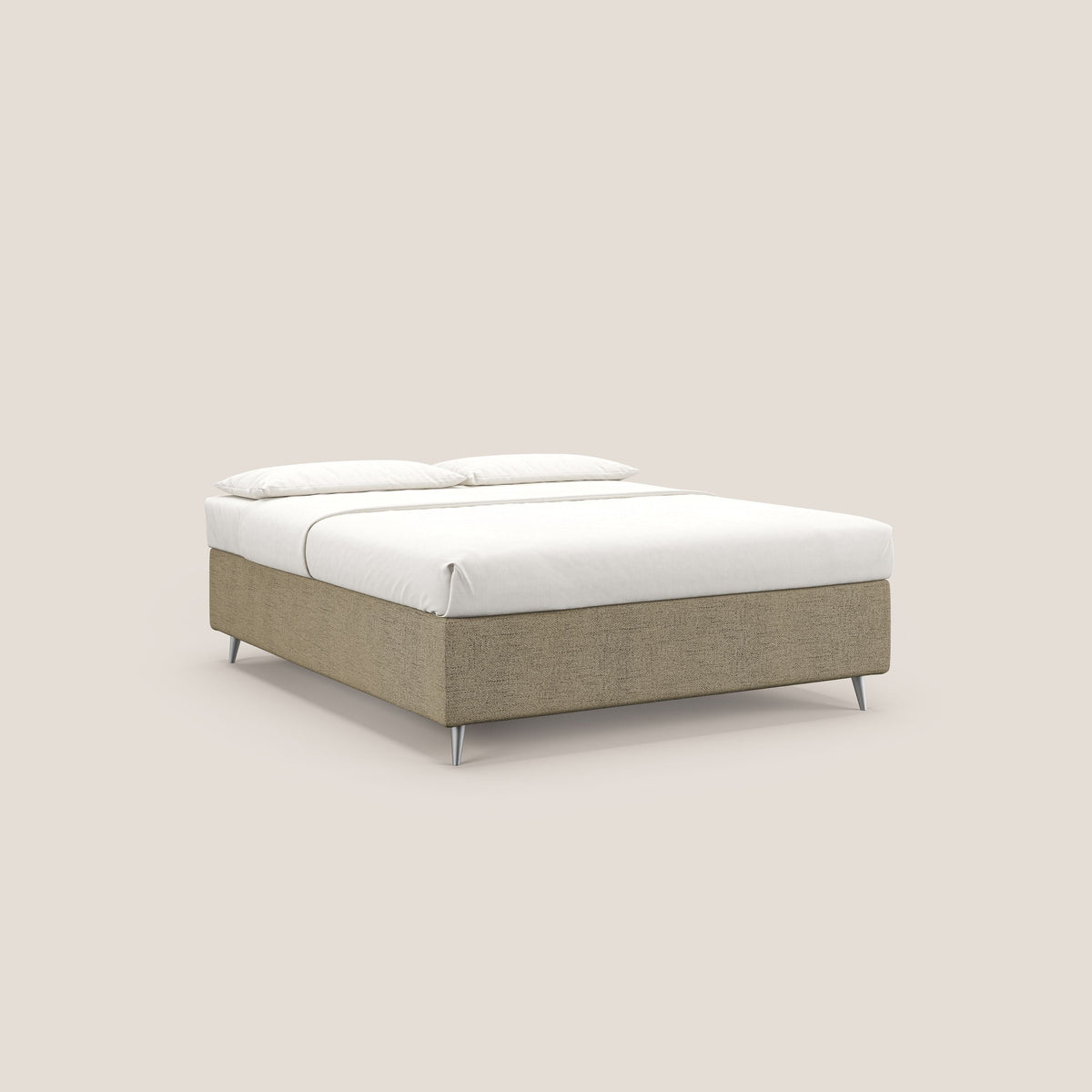 Febe sommier compatto con grande capienza del contenitore in tessuto impermeabile T03 marrone - divitt.sbs