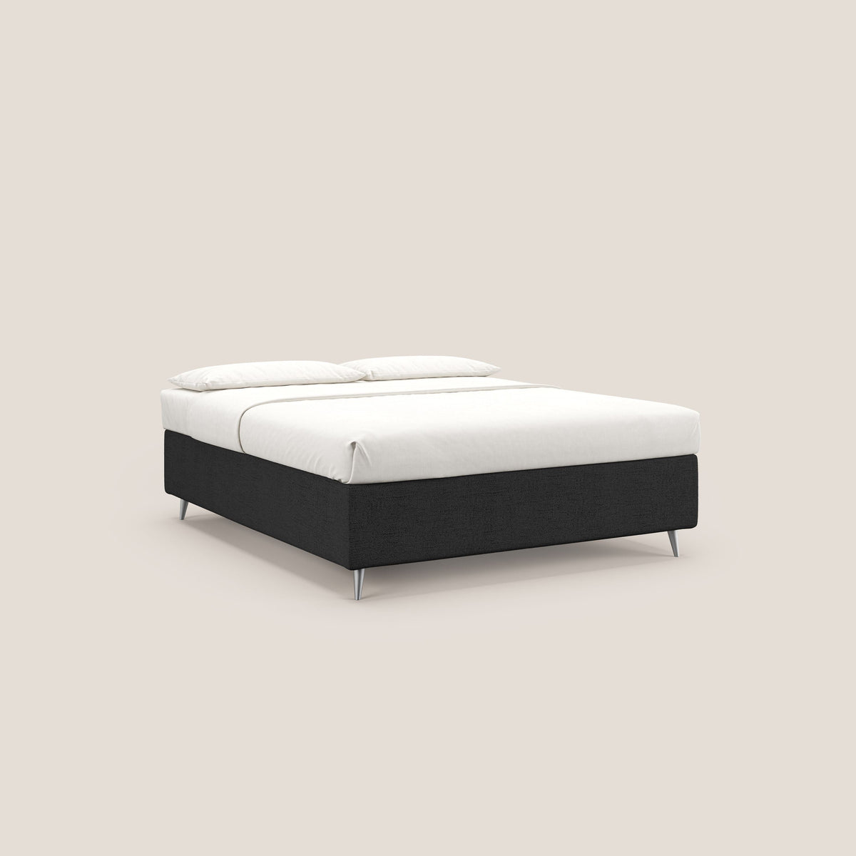 Febe sommier compatto con grande capienza del contenitore in tessuto impermeabile T03 antracite - divitt.sbs