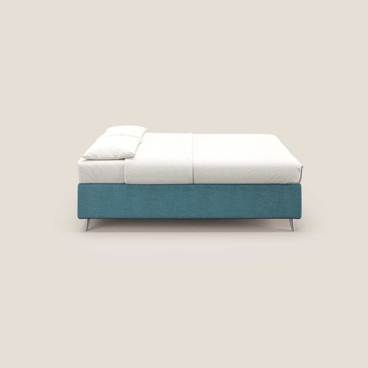 Febe sommier compatto con grande capienza del contenitore in tessuto impermeabile T03 azzurro - divitt.sbs