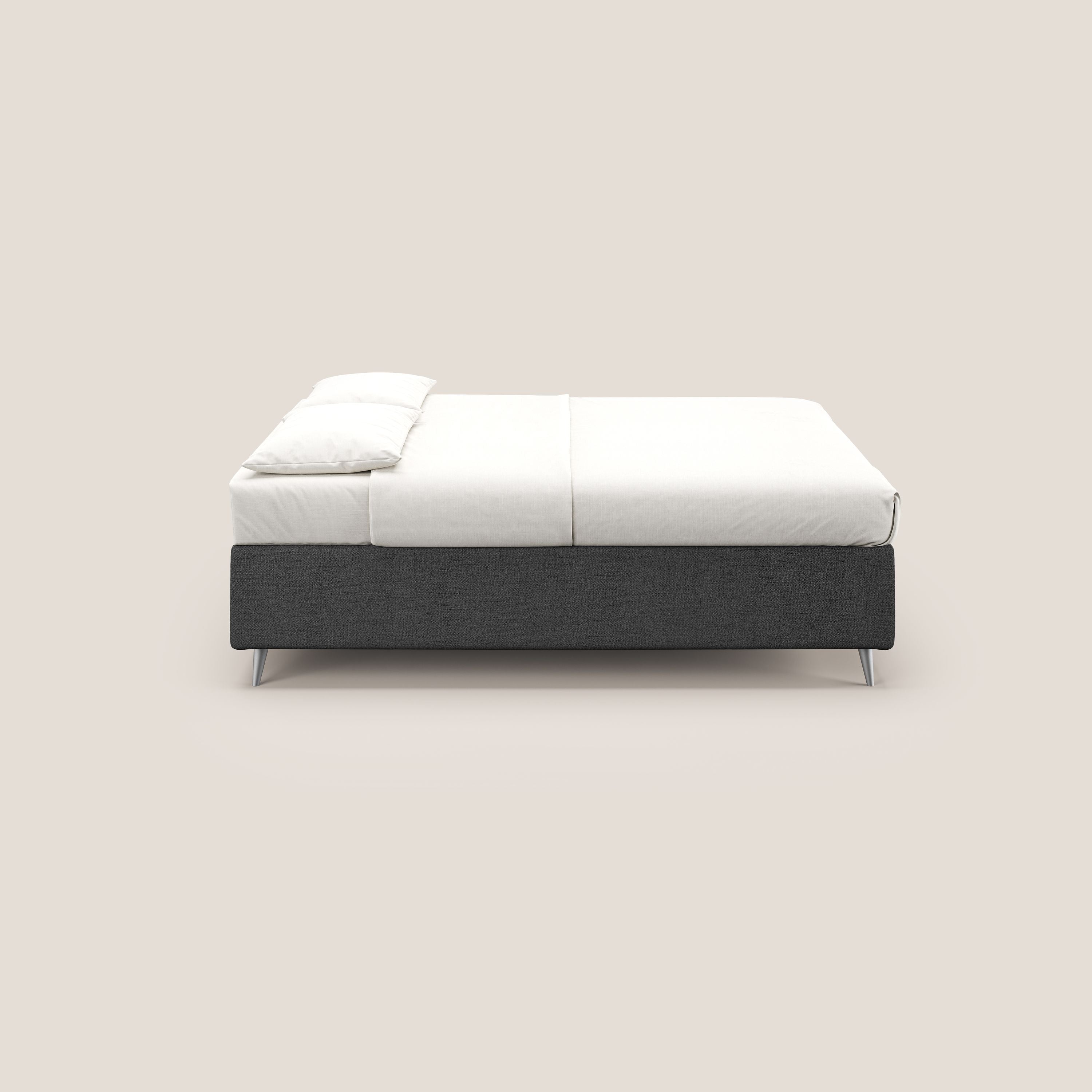 Febe sommier compatto con grande capienza del contenitore in tessuto impermeabile T03 grigio - divitt.sbs
