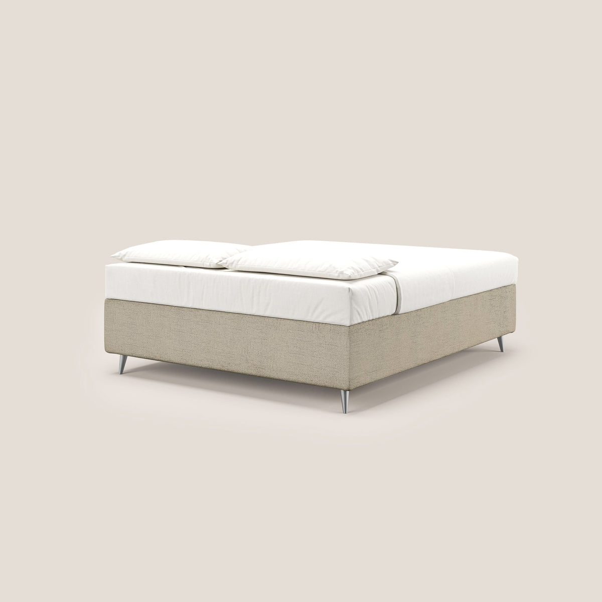 Febe sommier compatto con grande capienza del contenitore in tessuto impermeabile T03 beige - divitt.sbs