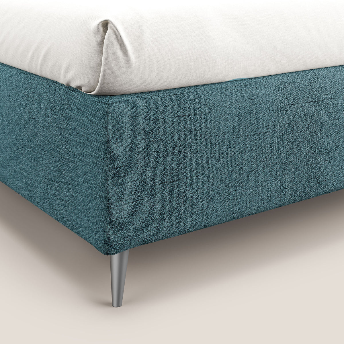 Febe sommier compatto con grande capienza del contenitore in tessuto impermeabile T03 azzurro - divitt.sbs