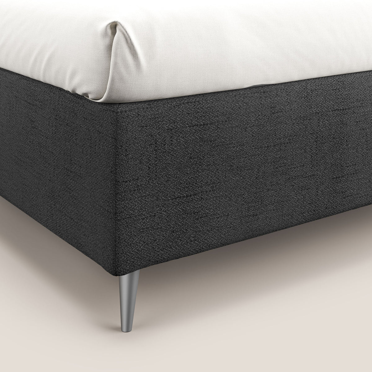 Febe sommier compatto con grande capienza del contenitore in tessuto impermeabile T03 grigio - divitt.sbs