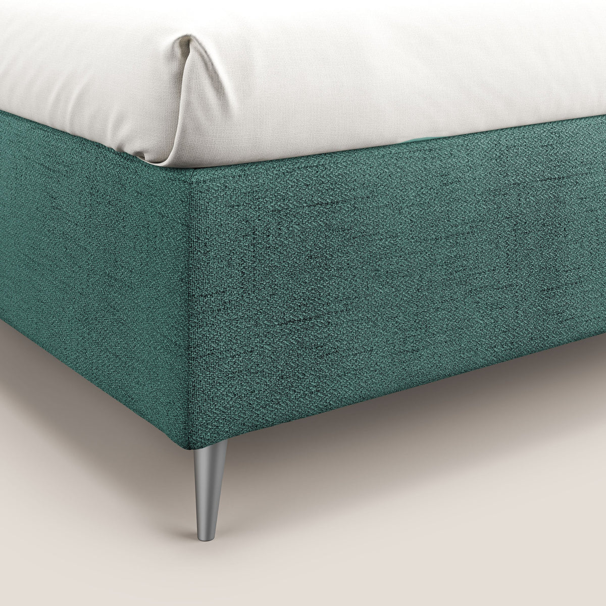 Febe sommier compatto con grande capienza del contenitore in tessuto impermeabile T03 verde acqua - divitt.sbs