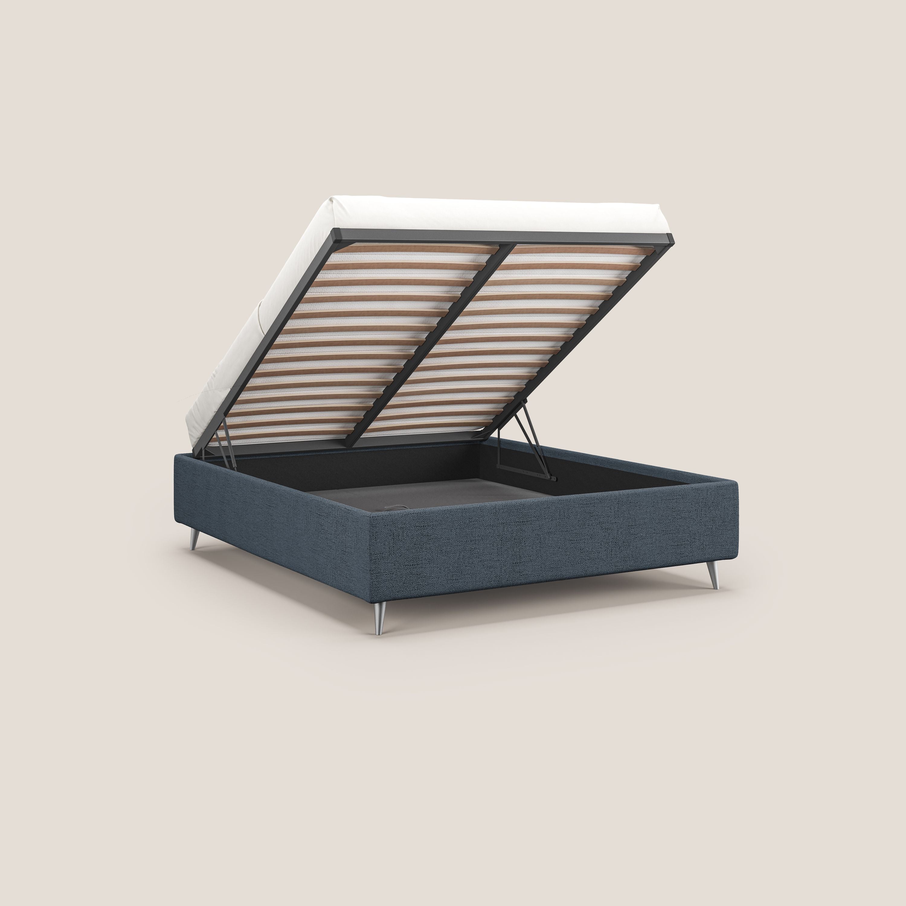 Febe sommier compatto con grande capienza del contenitore in tessuto impermeabile T03 blu - divitt.sbs