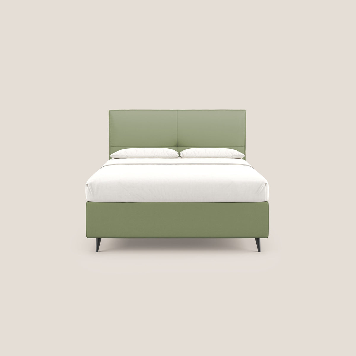 Greta letto contenitore dimensioni SLIM con testata trapuntata in ecopelle impermeabile T04 - divitt.sbs
