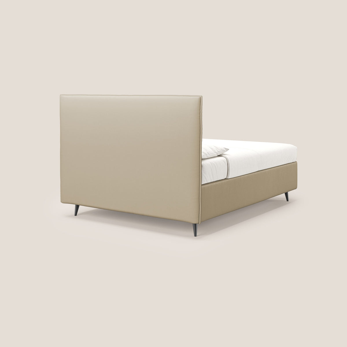 Greta letto contenitore dimensioni SLIM con testata trapuntata in ecopelle impermeabile T04 - divitt.sbs