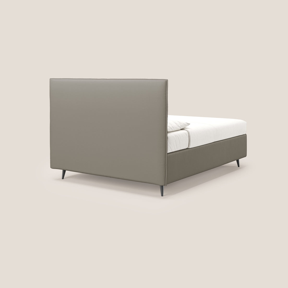 Greta letto contenitore dimensioni SLIM con testata trapuntata in ecopelle impermeabile T04 - divitt.sbs