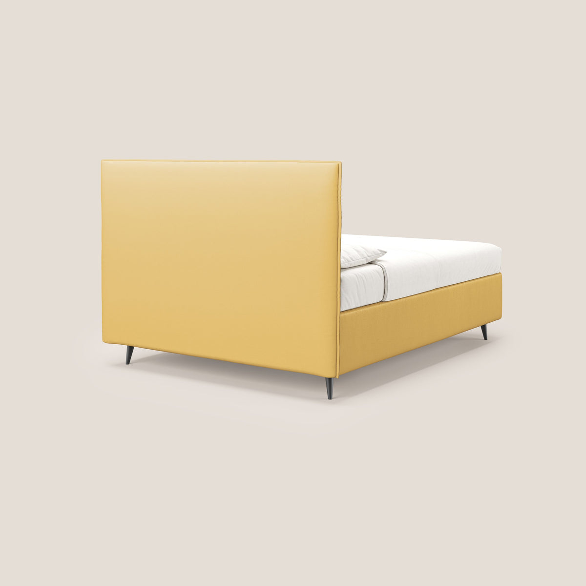 Greta letto contenitore dimensioni SLIM con testata trapuntata in ecopelle impermeabile T04 - divitt.sbs