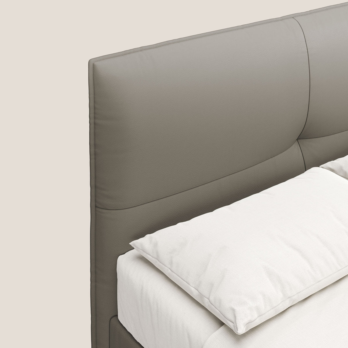 Greta letto contenitore dimensioni SLIM con testata trapuntata in ecopelle impermeabile T04 - divitt.sbs