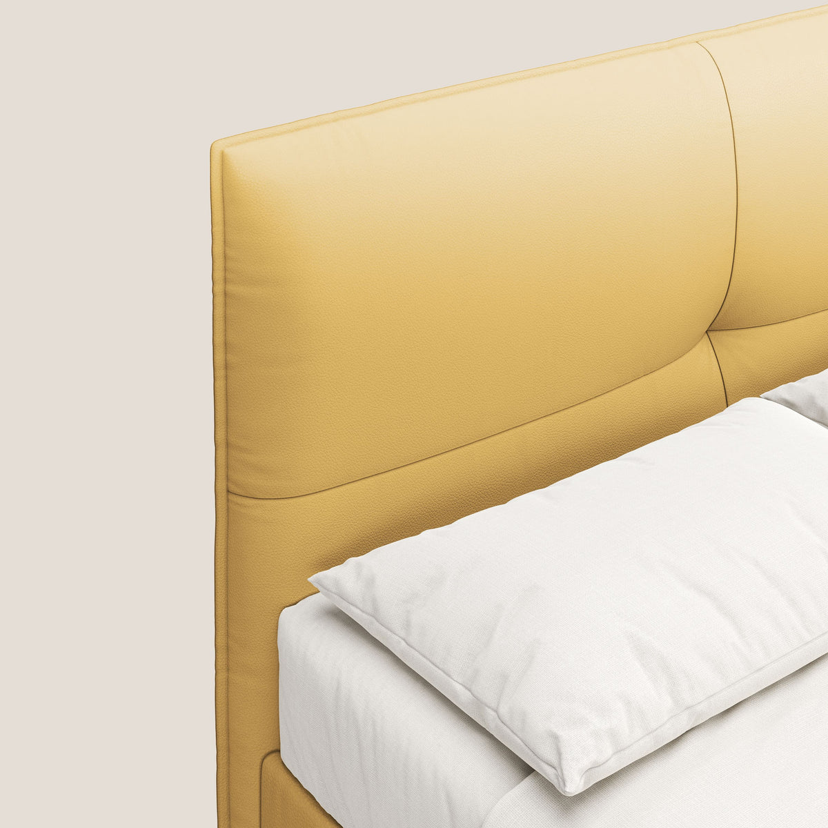 Greta letto contenitore dimensioni SLIM con testata trapuntata in ecopelle impermeabile T04 - divitt.sbs