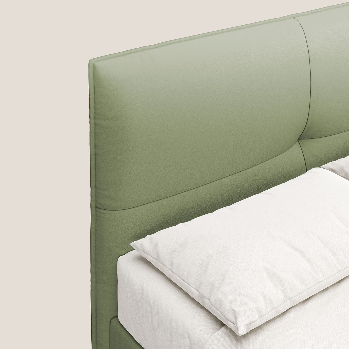Greta letto contenitore dimensioni SLIM con testata trapuntata in ecopelle impermeabile T04 - divitt.sbs
