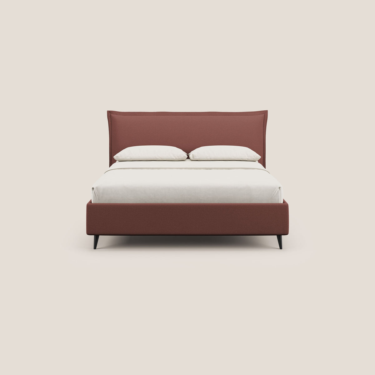 Hans letto contenitore imbottito minimal in tessuto simil cotone impermeabile T19 salmone - divitt.sbs