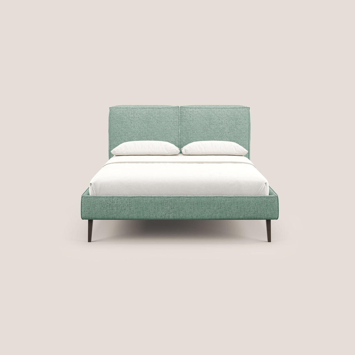Isotta letto imbottito completamente sfoderabile in morbido tessuti impermeabile T10 verde acqua - divitt.sbs