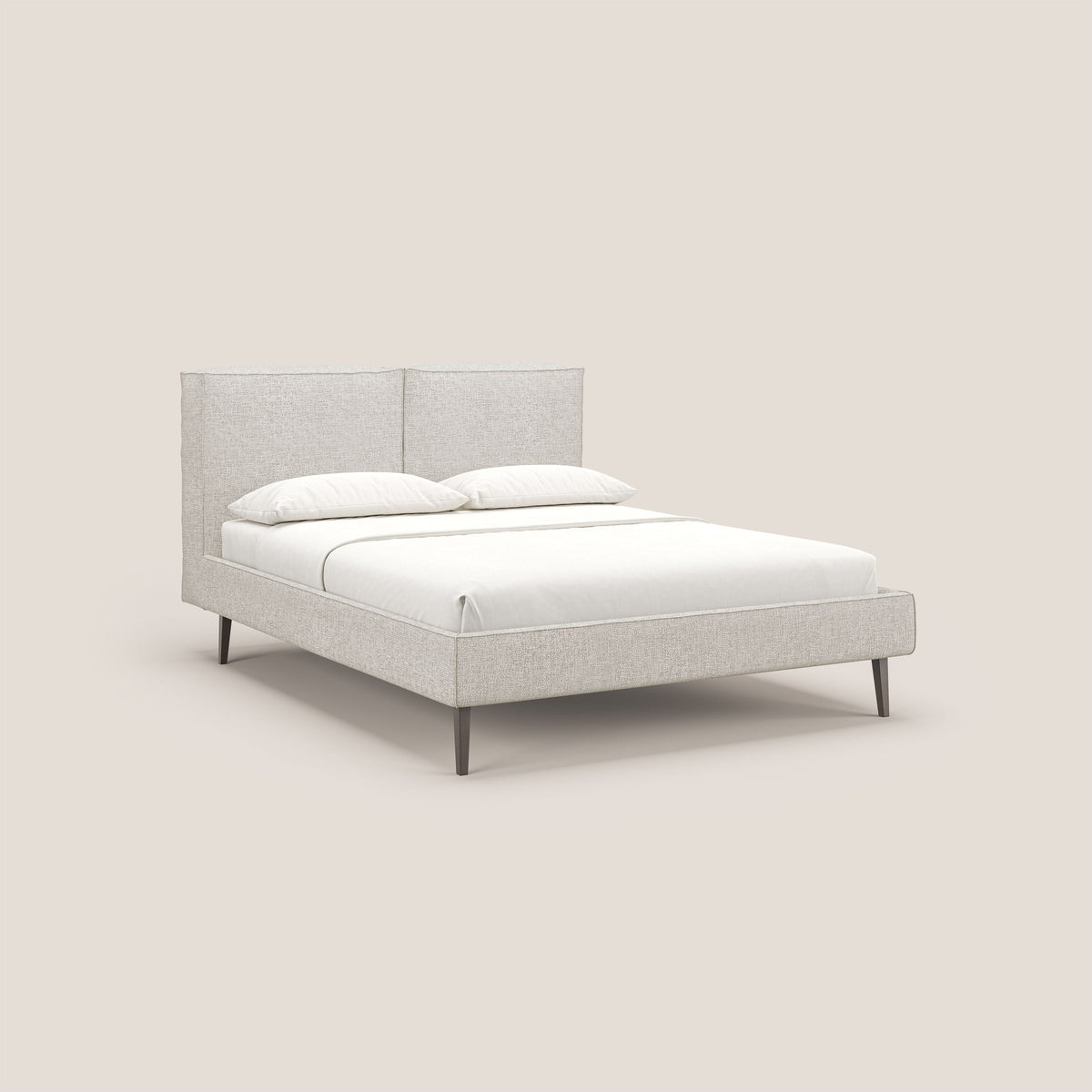 Isotta letto imbottito completamente sfoderabile in morbido tessuti impermeabile T10 panna - divitt.sbs
