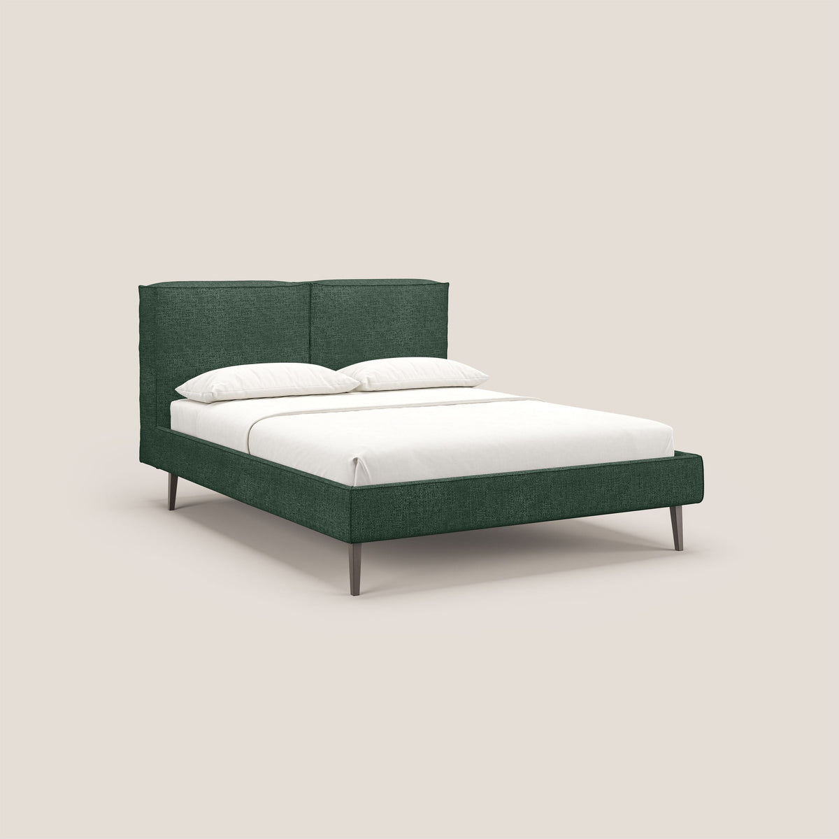 Isotta letto imbottito completamente sfoderabile in morbido tessuti impermeabile T10 verde - divitt.sbs