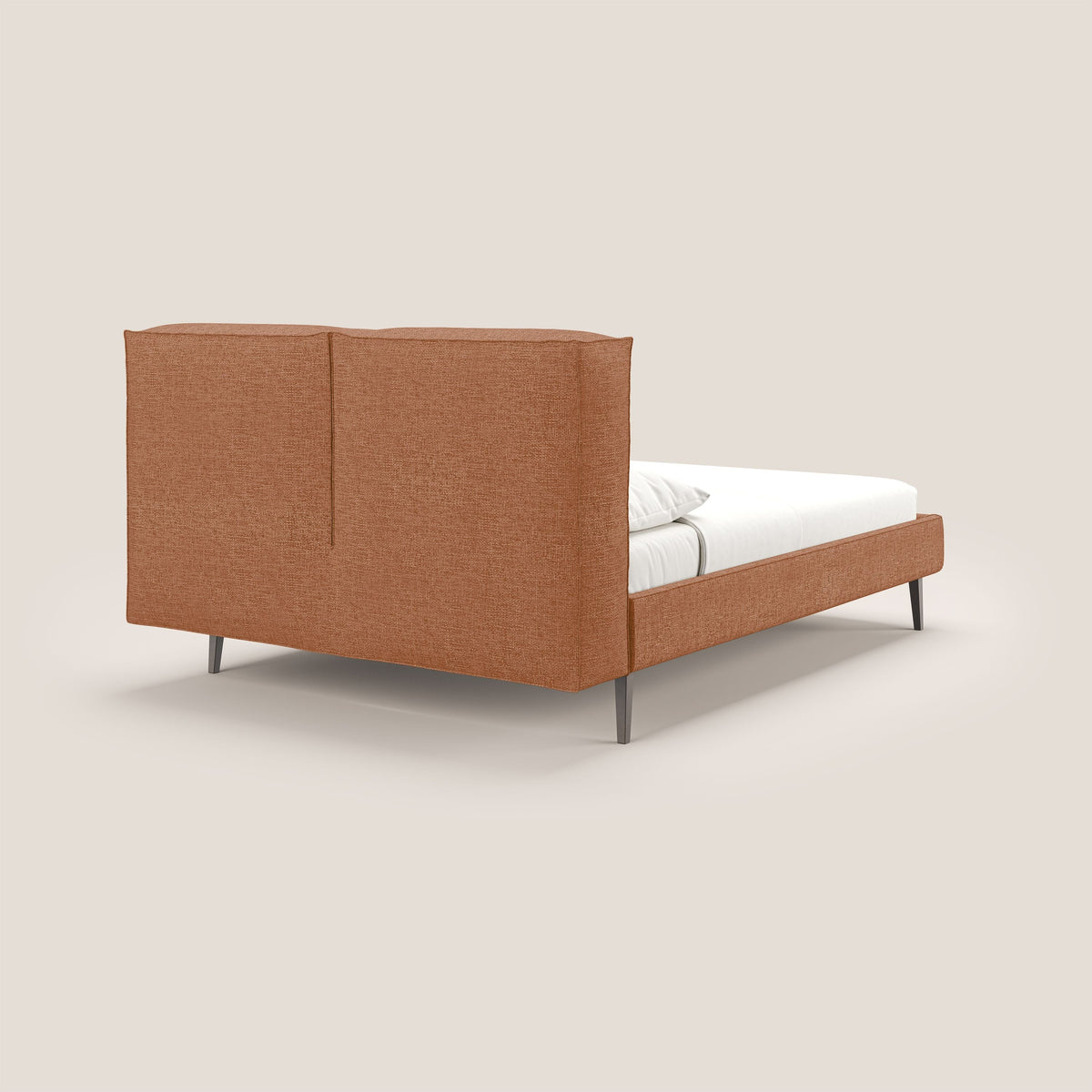 Isotta letto imbottito completamente sfoderabile in morbido tessuti impermeabile T10 arancio - divitt.sbs