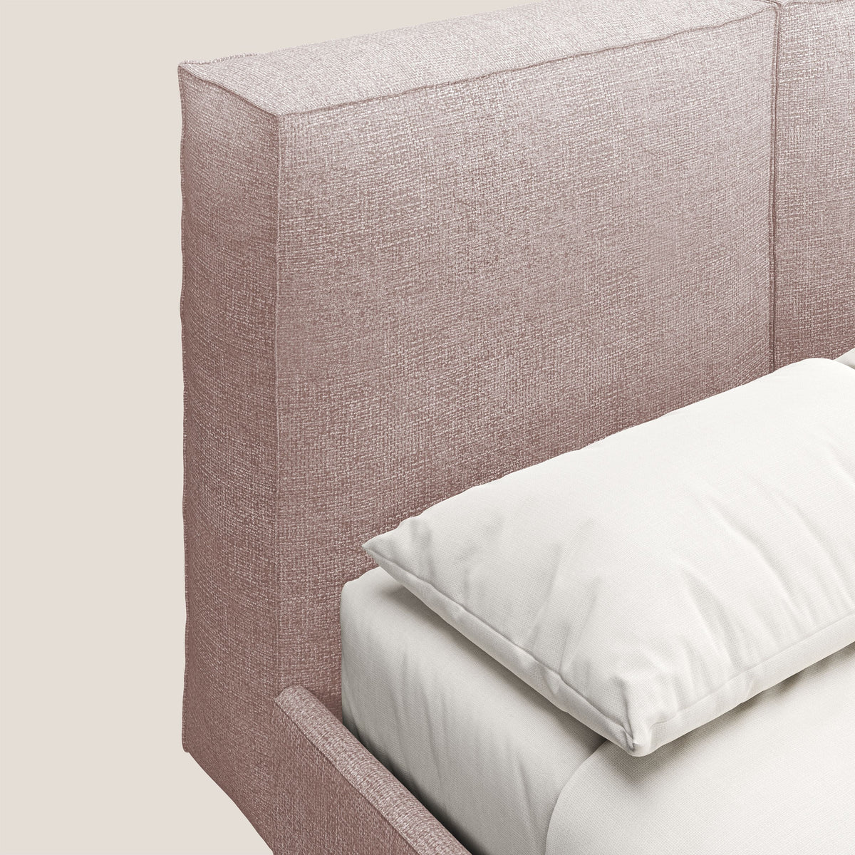 Isotta letto imbottito completamente sfoderabile in morbido tessuti impermeabile T10 rosa - divitt.sbs