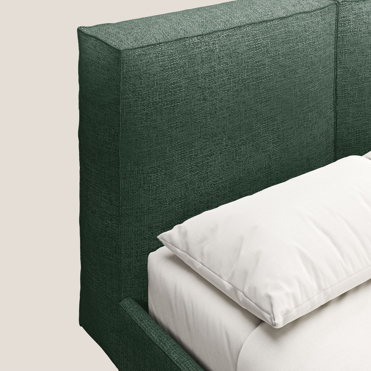 Isotta letto imbottito completamente sfoderabile in morbido tessuti impermeabile T10 verde - divitt.sbs