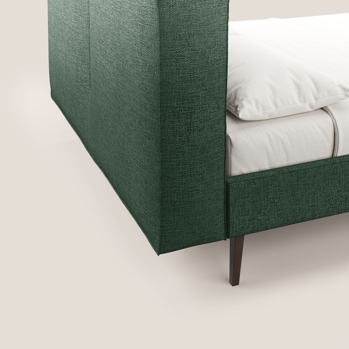 Isotta letto imbottito completamente sfoderabile in morbido tessuti impermeabile T10 verde - divitt.sbs
