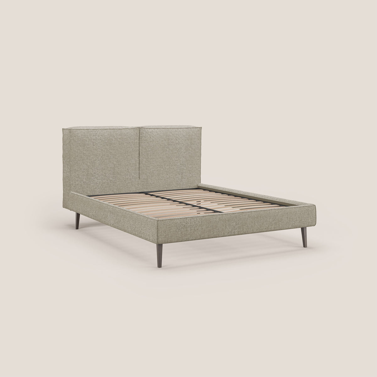 Isotta letto imbottito completamente sfoderabile in morbido tessuti impermeabile T10 tortora - divitt.sbs