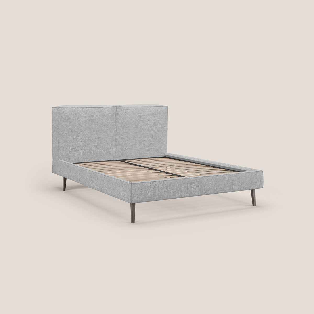 Isotta letto imbottito completamente sfoderabile in morbido tessuti impermeabile T10 grigio chiaro - divitt.sbs