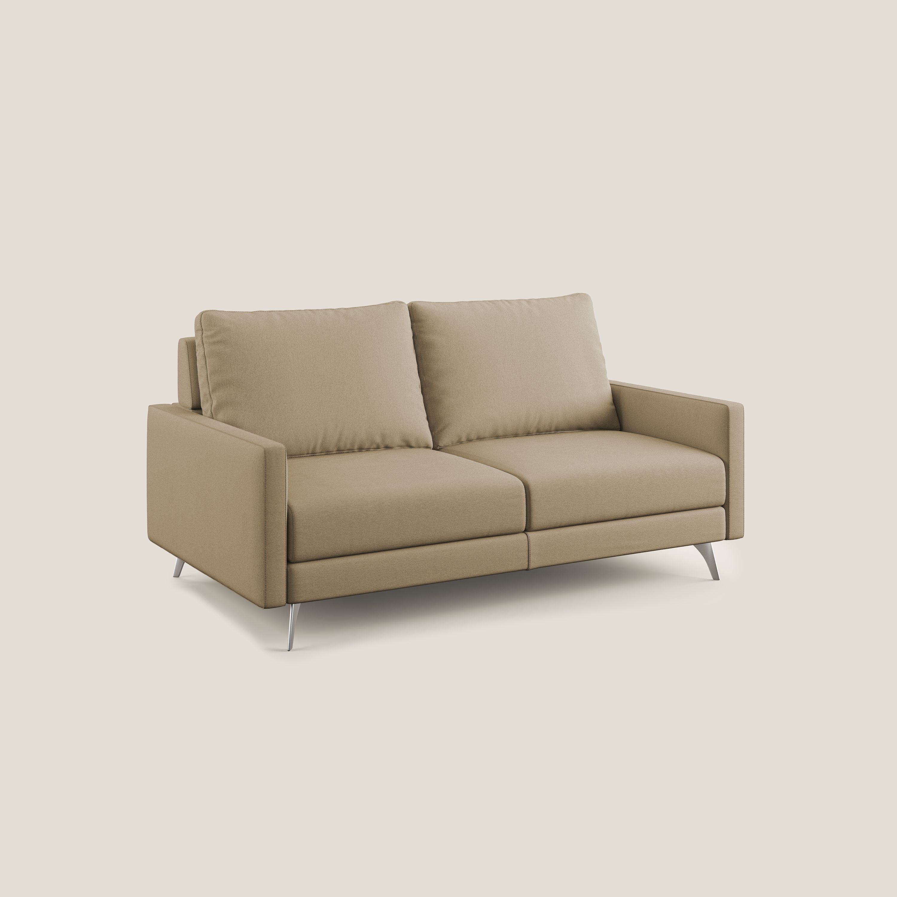 Klimt divano con sedute allungabili e schienali in piuma d'oca in tessuto smacchiabile T05 beige - divitt.sbs