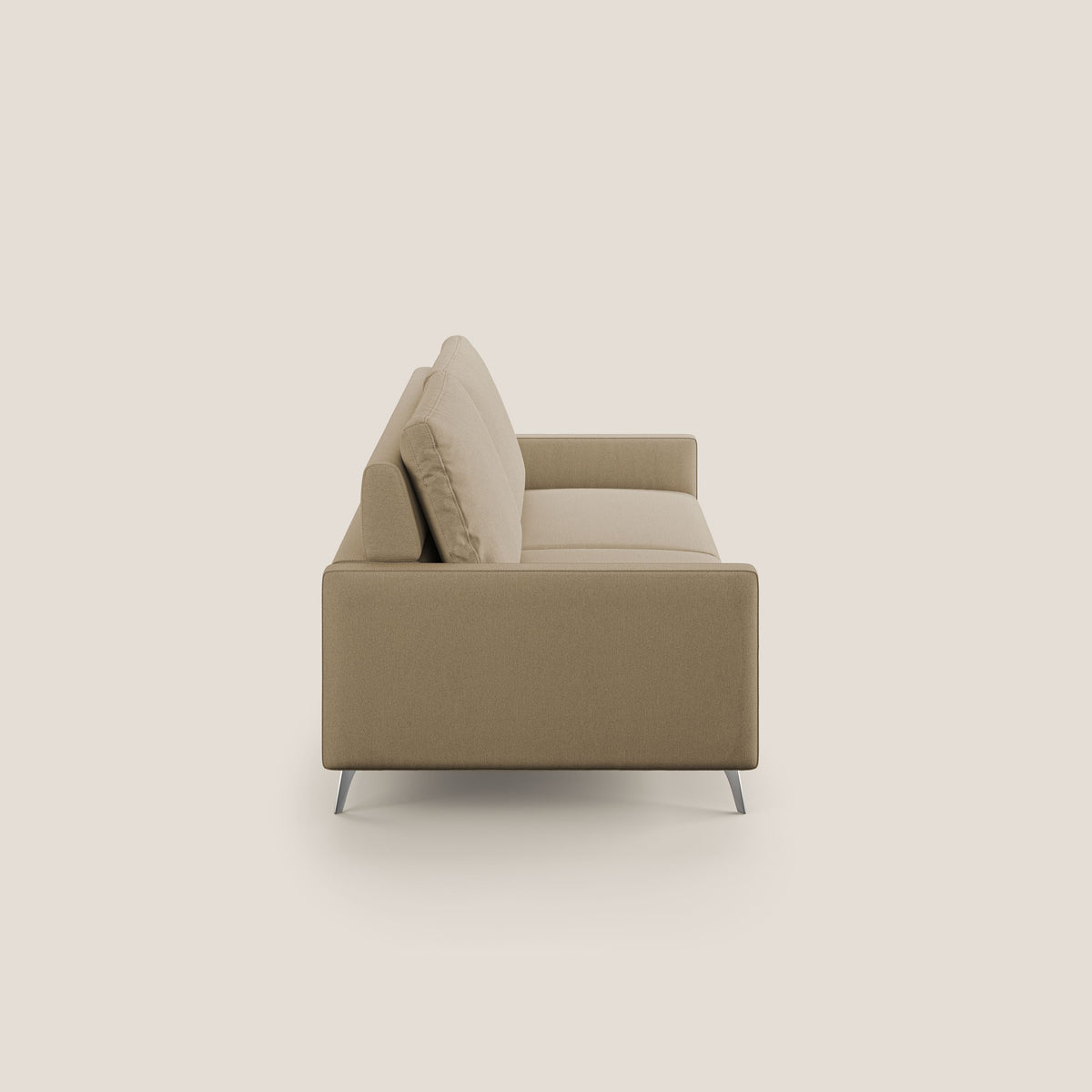 Klimt divano con sedute allungabili e schienali in piuma d'oca in tessuto smacchiabile T05 beige - divitt.sbs