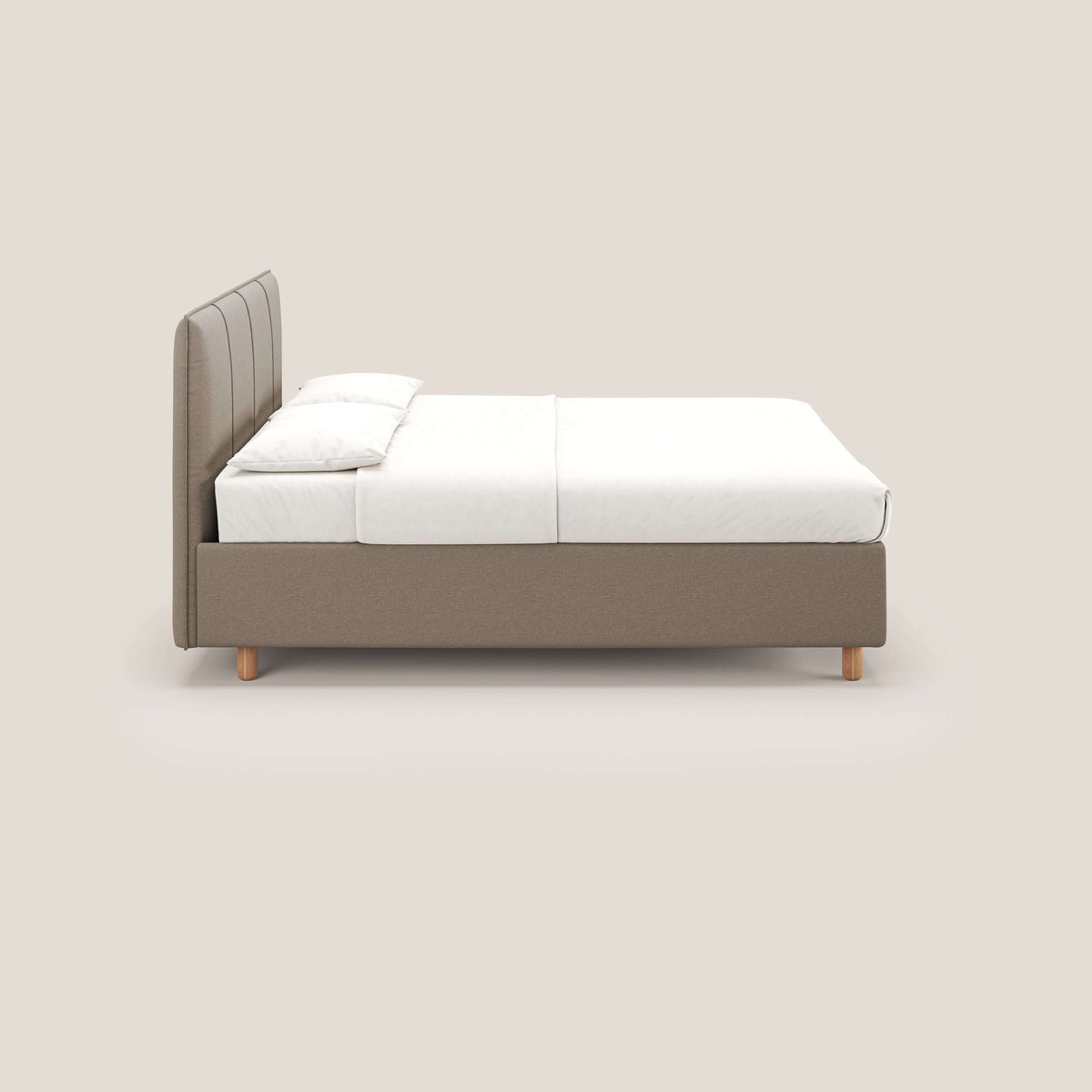 Lothar letto contenitore maxi dalle dimensioni contenute in tessuto impermeabile T13 beige - divitt.sbs