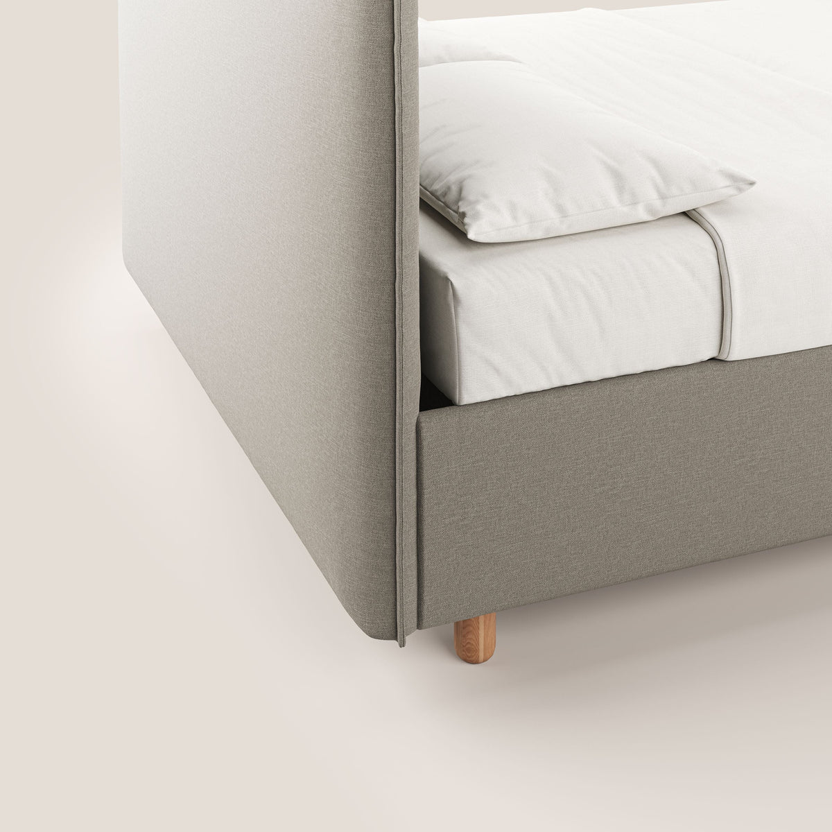 Lothar letto contenitore maxi dalle dimensioni contenute in tessuto impermeabile T13 panna - divitt.sbs