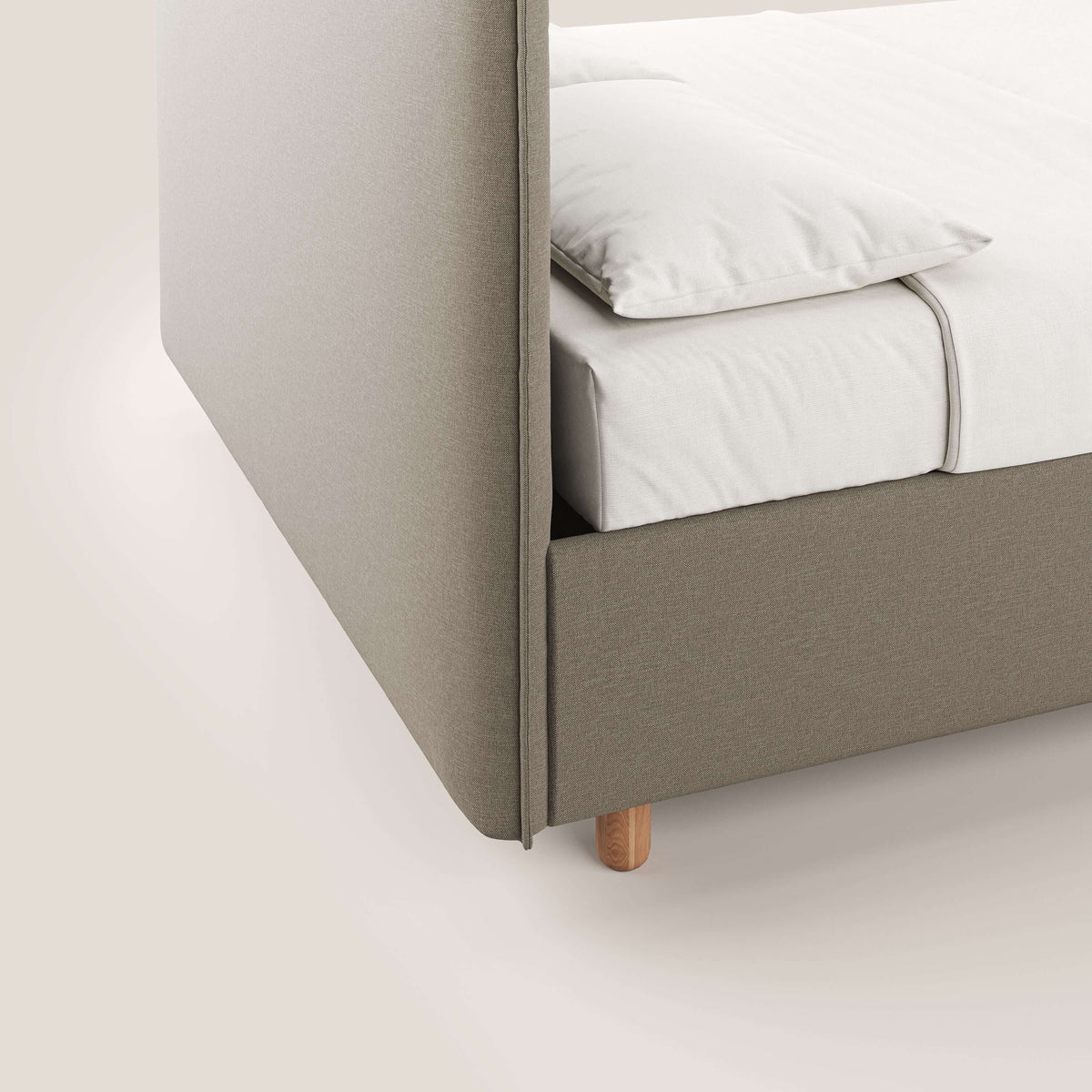 Lothar letto contenitore maxi dalle dimensioni contenute in tessuto impermeabile T13 beige - divitt.sbs