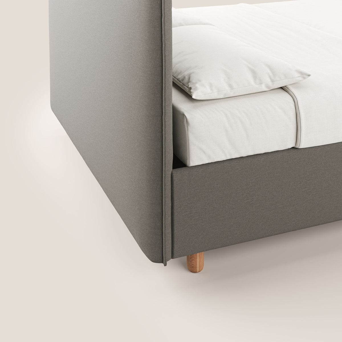 Lothar letto contenitore maxi dalle dimensioni contenute in tessuto impermeabile T13 tortora - divitt.sbs