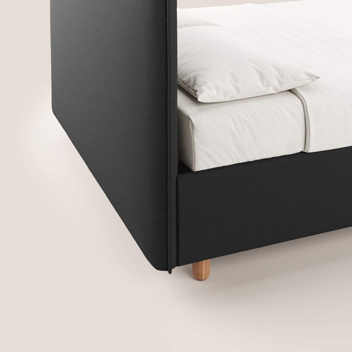Lothar letto contenitore maxi dalle dimensioni contenute in tessuto impermeabile T13 antracite - divitt.sbs