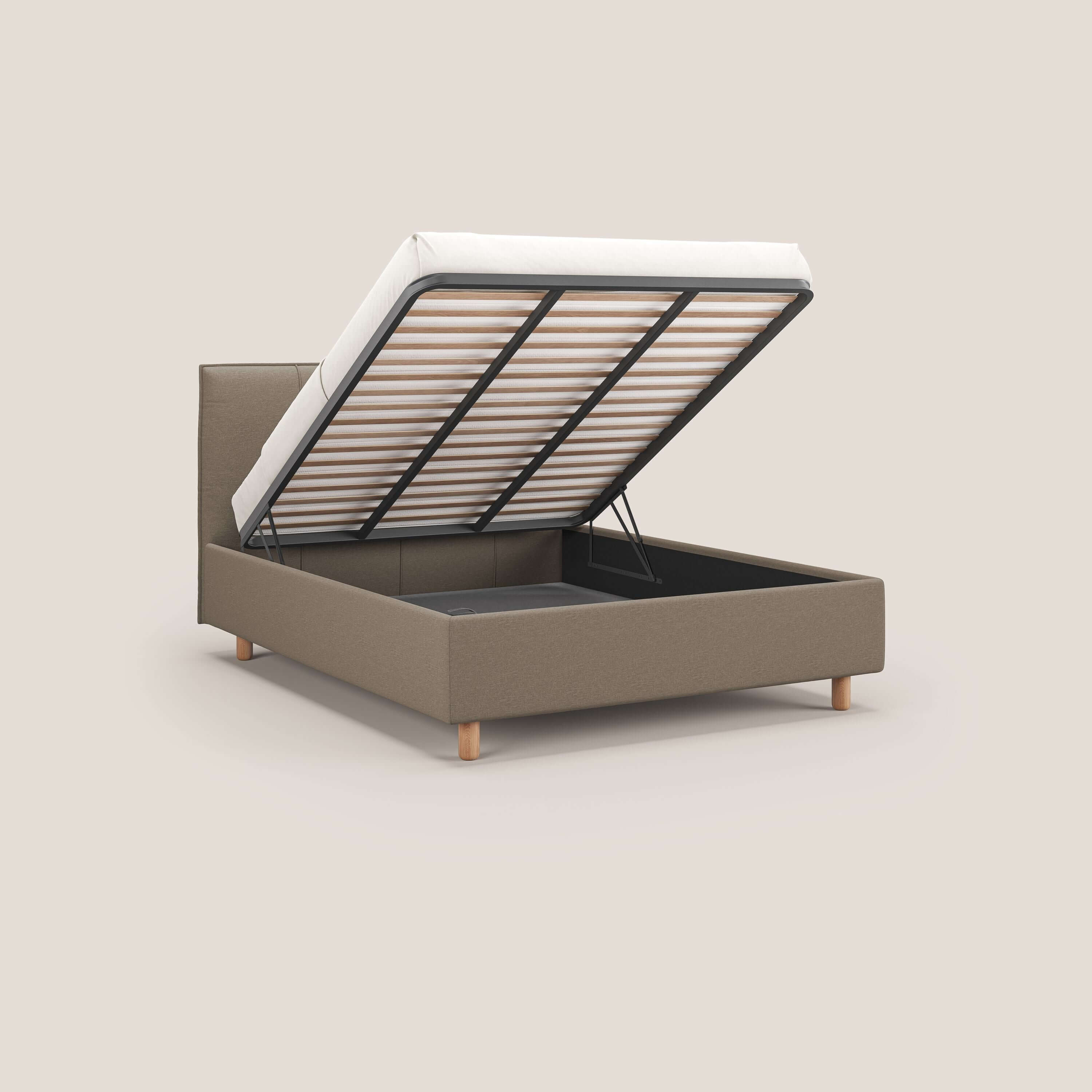 Lothar letto contenitore maxi dalle dimensioni contenute in tessuto impermeabile T13 beige - divitt.sbs