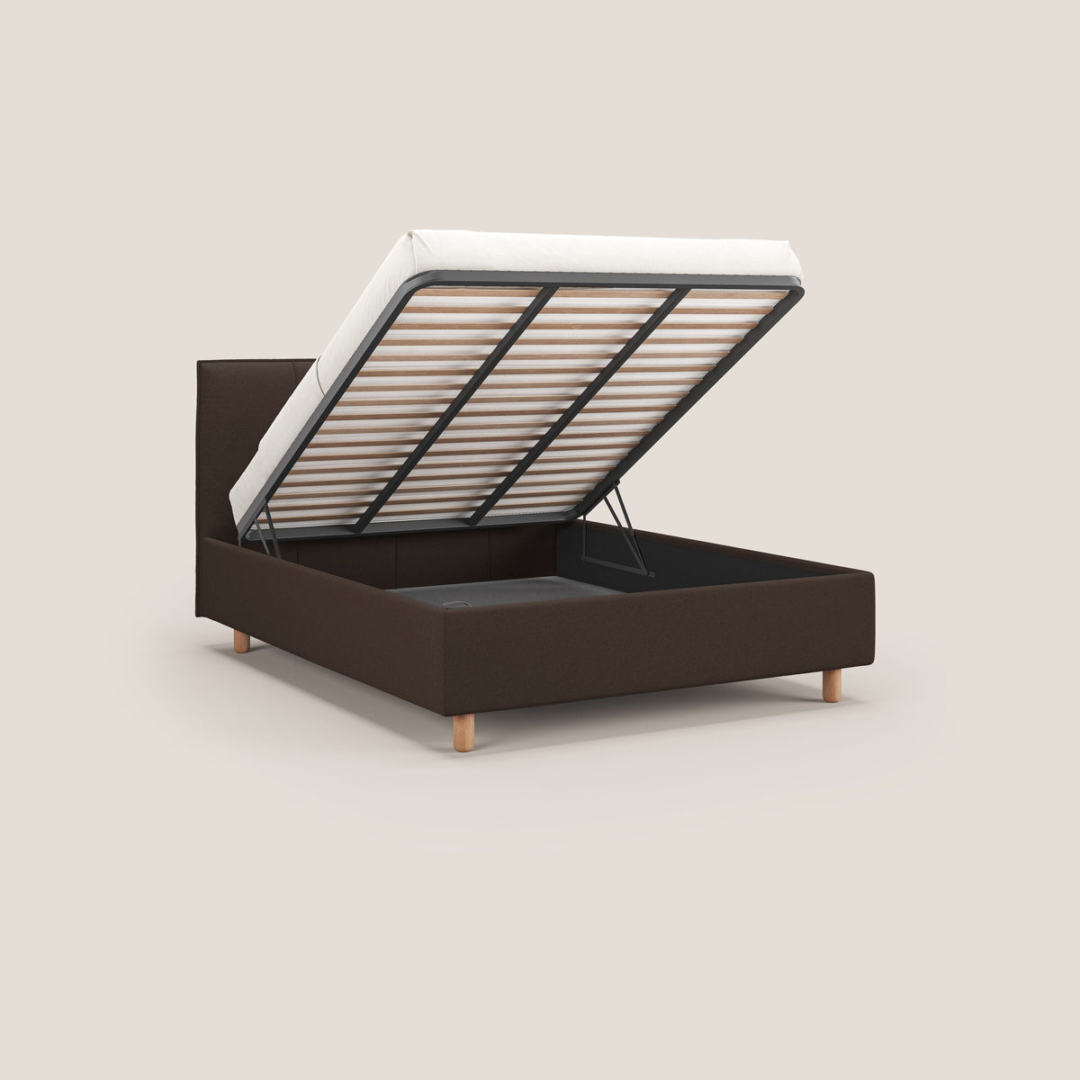 Lothar letto contenitore maxi dalle dimensioni contenute in tessuto impermeabile T13 marrone - divitt.sbs