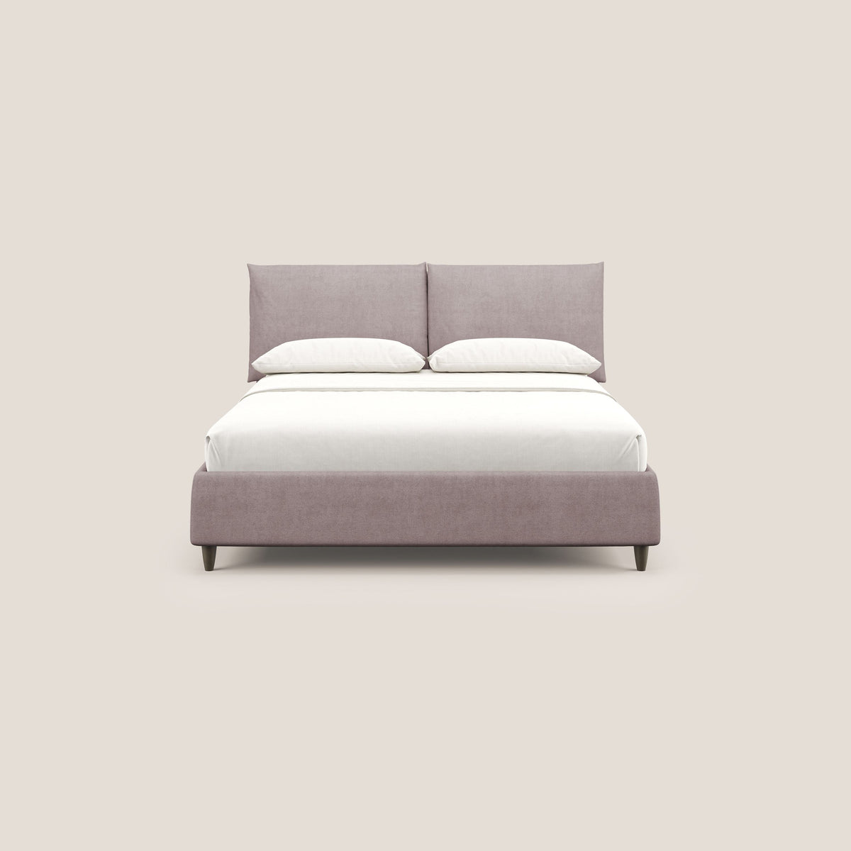 Mariana letto imbottito contenitore con cuscini in tessuto impermeabile T02 rosa - divitt.sbs