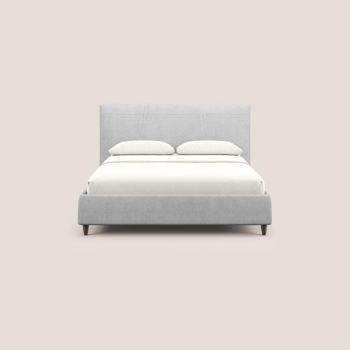 Martina letto imbottito contenitore in tessuto impermeabile T02 grigio chiaro - divitt.sbs