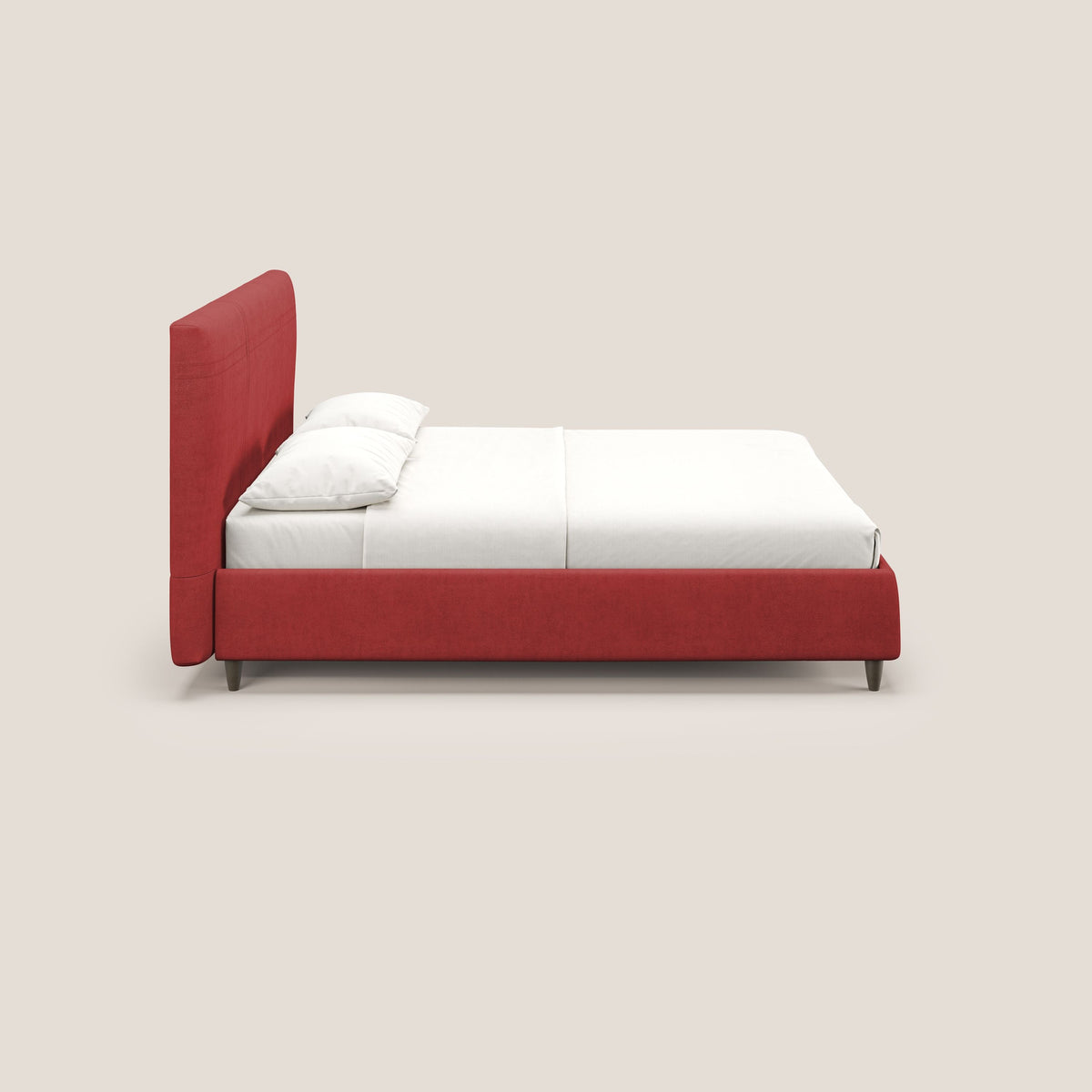 Martina letto imbottito contenitore in tessuto impermeabile T02 rosso - divitt.sbs
