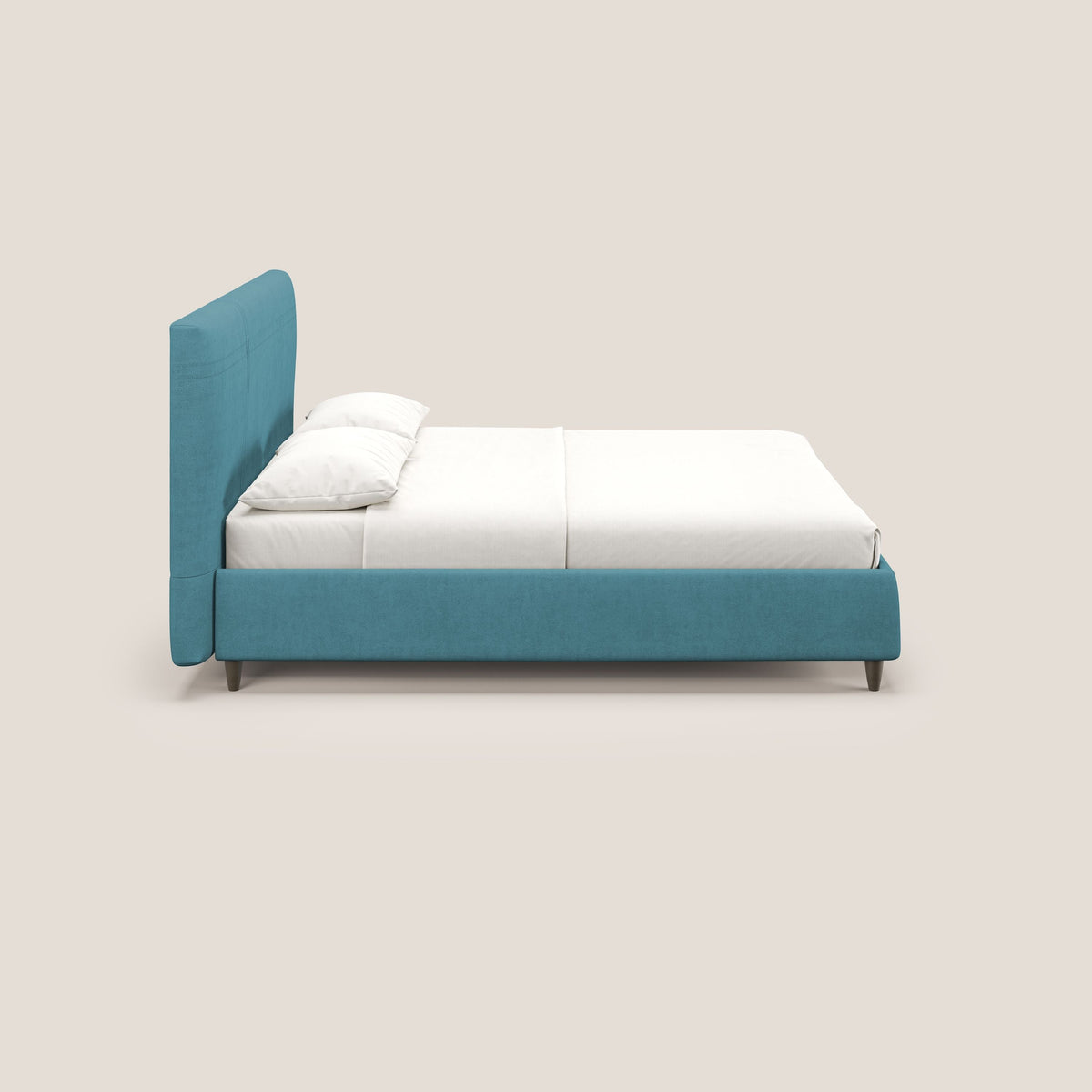 Martina letto imbottito contenitore in tessuto impermeabile T02 azzurro - divitt.sbs