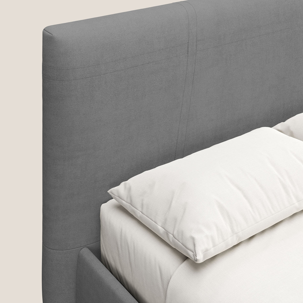 Martina letto imbottito contenitore in tessuto impermeabile T02 grigio - divitt.sbs