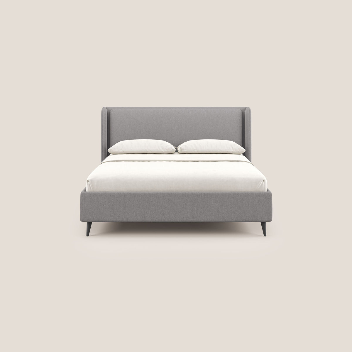 Nadine letto contenitore di design e comfort Italiano in tessuto impermeabile T19 grigio - divitt.sbs