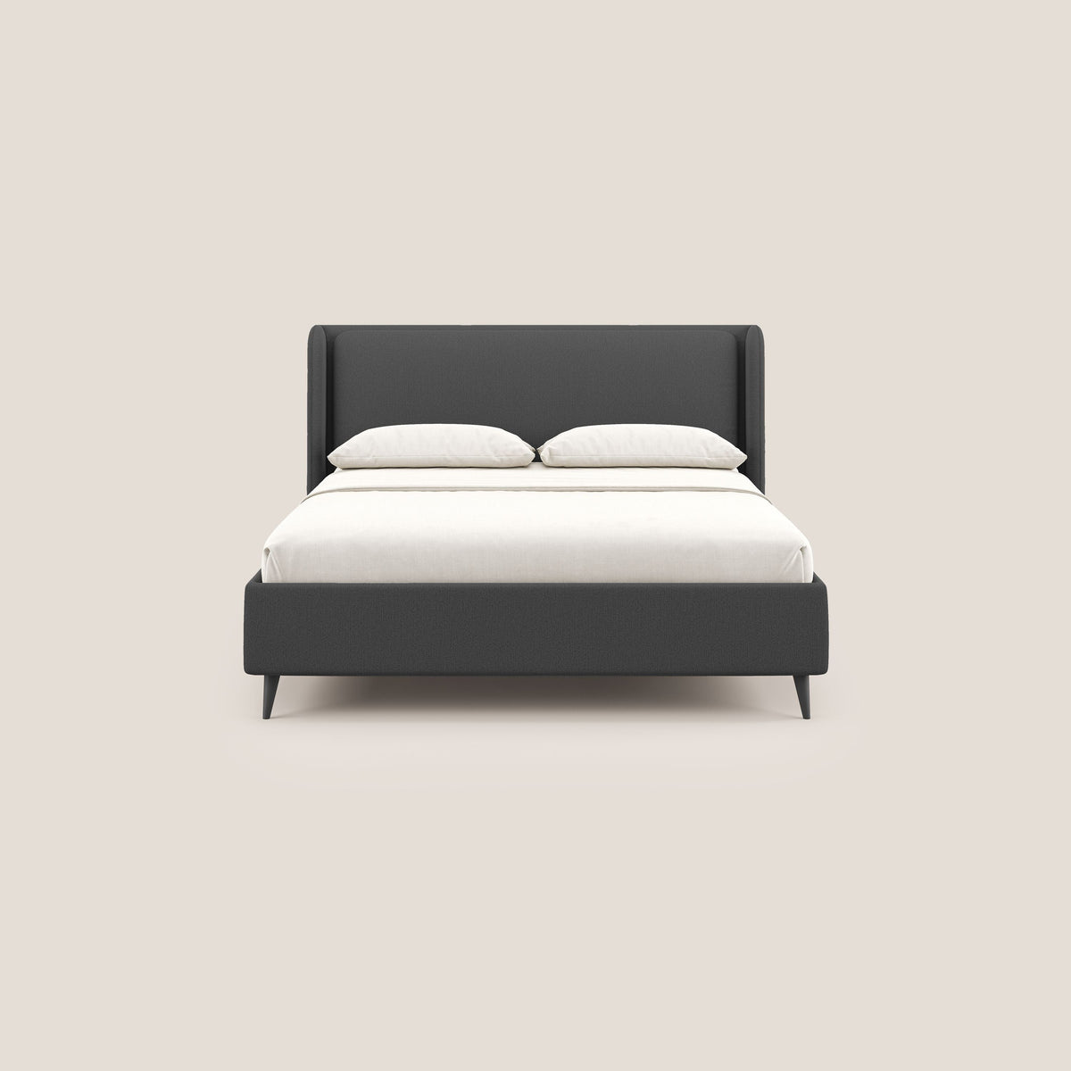 Nadine letto contenitore di design e comfort Italiano in tessuto impermeabile T19 antracite - divitt.sbs