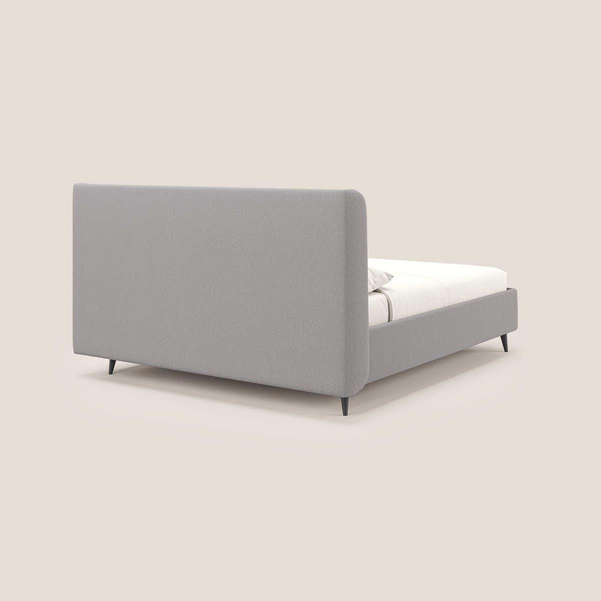Nadine letto contenitore di design e comfort Italiano in tessuto impermeabile T19 grigio - divitt.sbs
