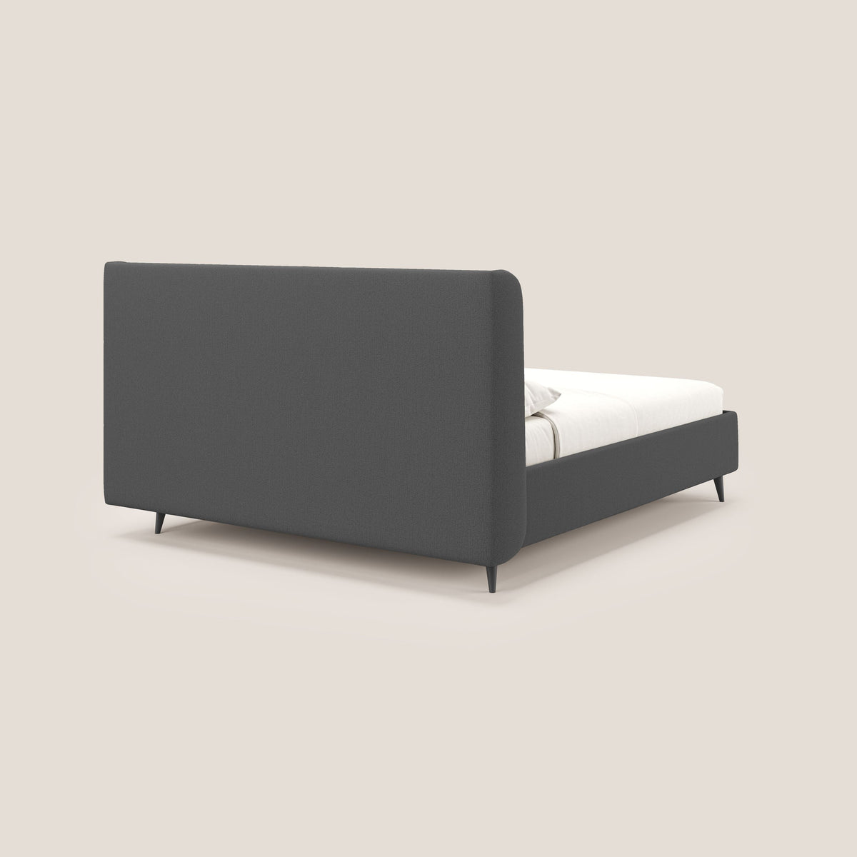 Nadine letto contenitore di design e comfort Italiano in tessuto impermeabile T19 antracite - divitt.sbs